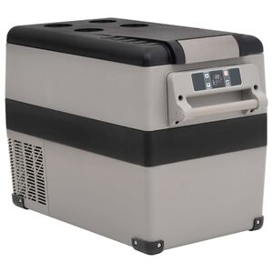 vidaXL Glaci&egrave;re avec poign&eacute;e noir et gris 55 L PP et PE
