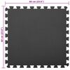 vidaXL Tapis d'exercice puzzle 12 pcs Noir 4,32 ㎡ Mousse EVA