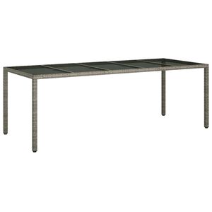 vidaXL Table de Jardin Gris 250 x 100 x 75 cm polyrotin