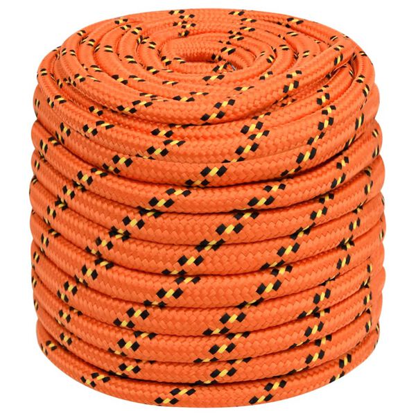 vidaXL Corde de bateau Orange 16 mm 100 m Polypropyl&egrave;ne