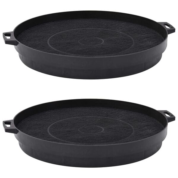 vidaXL Filtres &agrave; charbon pour hotte de cuisine 2 pcs 210 mm