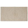 vidaXL Tapis de surface Naturel et Blanc 100 x 200 cm Jute