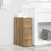 vidaXL Armoire de salle de bain étroite avec roulettes chêne artisanal