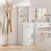 vidaXL Haut Armoire Blanc 40 x 40,5 x 135 cm Bois d'ing&eacute;nierie