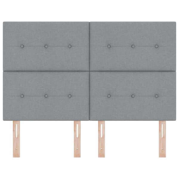 vidaXL T&ecirc;te de lit avec t&ecirc;te de lit Gris clair 160 cm Cuir synth&eacute;tique