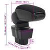 vidaXL Accoudoir de voiture noir 12x37x(31-48) cm ABS