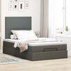 vidaXL Cadre de lit ottoman avec matelas gris fonc&eacute; 120x200cm tissu