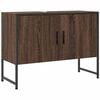 vidaXL Armoire lavabo de salle de bain ch&ecirc;ne marron bois d'ing&eacute;nierie