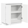 vidaXL Buffet LED avec porte Blanc 71 x 34,5 x 75 cm Bois d'ing&eacute;nierie