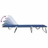 vidaXL Chaise longue pliante 2 pcs Bleu 188 x 57 x 86,5 cm Polyester