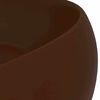 vidaXL Lavabo rond de luxe Marron fonc&eacute; mat 40x15 cm C&eacute;ramique
