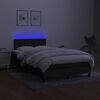 vidaXL Sommier &agrave; lattes de lit avec matelas LED Noir 120x200 cm Tissu