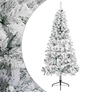 vidaXL Sapin de No&euml;l artificiel 240 cm PVC et Acier Vert et blanc