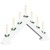 vidaXL Pont de bougie de No&euml;l 7 LED Blanc chaud 39.5 x 5 x 29 cm