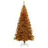 vidaXL Sapin de Noël avec 300 LED avec support Doré 180 cm PET