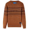 Pull-over tricot&eacute; pour enfants cognac 104