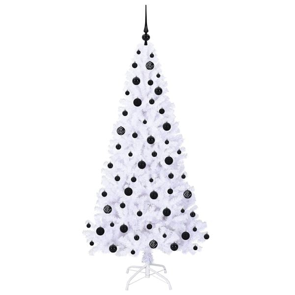 vidaXL Sapin de No&euml;l artificiel avec 300 LED Blanc 180 cm PVC et Acier