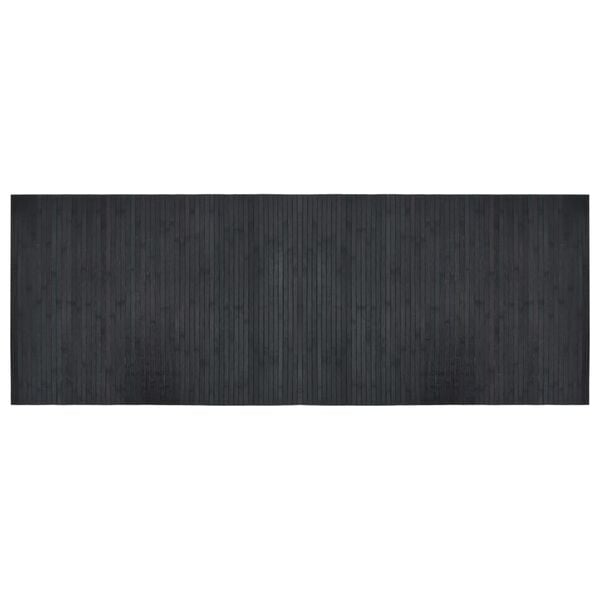 vidaXL Tapis rectangulaire gris 70x200 cm bambou