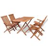 vidaXL Ensemble &agrave; manger de jardin 5 pcs Bois de teck massif