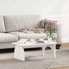 vidaXL Table basse Blanc 80 x 50 x 31 cm Bois massif en pin