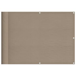 vidaXL &Eacute;cran de balcon taupe 75x800 cm 100% polyester oxford
