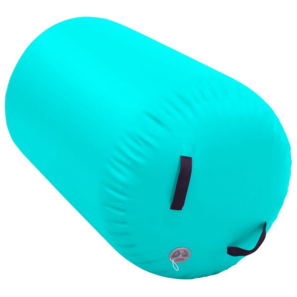 vidaXL Rouleau gonflable de gymnastique avec pompe 100x60 cm PVC Vert