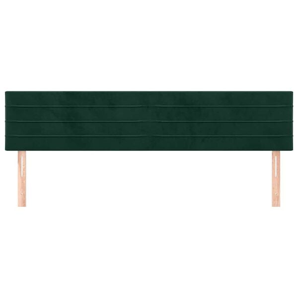 vidaXL Têtes de lit 2 pcs Vert foncé 100x5x78/88 cm Velours