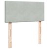 vidaXL Sommier &agrave; lattes de lit et matelas Gris clair 80x200 cm Velours