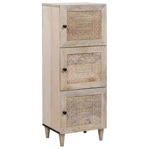 vidaXL Haut Armoire Blanc 40 x 33 x 110 cm bois de manguier massif