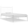 vidaXL Cadre de lit sans matelas blanc m&eacute;tal 90x200 cm