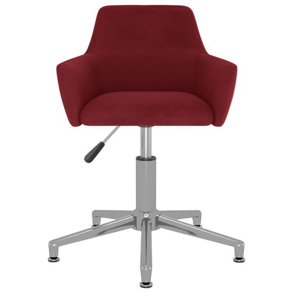 vidaXL Chaise pivotante de salle &agrave; manger Rouge bordeaux Velours