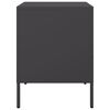 vidaXL Tables de chevet 2 pcs noir 36x39x50,5 cm acier