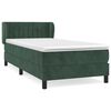 vidaXL Sommier à lattes de lit et matelas Vert foncé 80x200 cm Velours