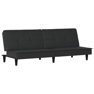vidaXL Canap&eacute;-lit noir tissu