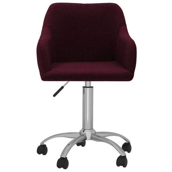 vidaXL Chaise pivotante de bureau Violet Tissu
