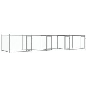 vidaXL Cage pour chien avec portes gris 8x2x1,5 m acier galvanis&eacute;