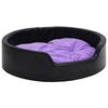 vidaXL Lit pour chiens Noir et violet 90x79x20cm Peluche et similicuir