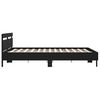 vidaXL Cadre de lit sans matelas noir 200x200 cm