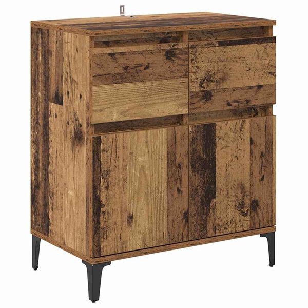 vidaXL Buffet Bois Ancien 60 x 35 x 70 cm Bois d'ing&eacute;nierie et fer