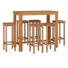 vidaXL Ensemble de bar de jardin 7 pcs bois d'acacia solide