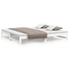 vidaXL Lit coulissant sans matelas blanc 80x200cm