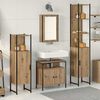 vidaXL Ensemble de mobilier de salle de bain 4 pcs ch&ecirc;ne artisanal