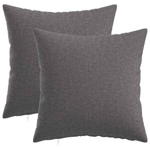 vidaXL Housse de coussin 2 pc HEERLEN Gris clair 50 x 50 cm Tissu