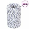vidaXL Corde de bateau Blanc 2 mm 50 m Polypropyl&egrave;ne