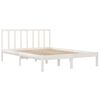vidaXL Cadre de lit sans matelas blanc bois de pin massif 160x200 cm