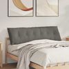 vidaXL Coussin de Dos Gris clair 160 x 50 cm Tissu en velours c&ocirc;tel&eacute;