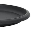 vidaXL Plateau &agrave; fleurs rond 24 pcs Noir &Oslash; 17,5 x 2 cm Plastique