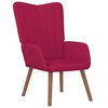 vidaXL Chaise de relaxation avec repose-pied Rouge bordeaux Velours