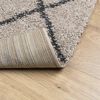 vidaXL Tapis shaggy à poils longs moderne beige anthracite 120x120 cm