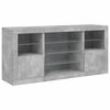vidaXL Buffet avec lumi&egrave;res LED gris b&eacute;ton 142,5x37x67 cm